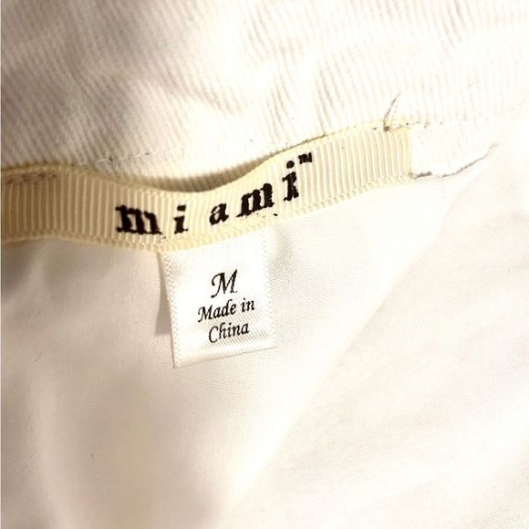 Embroidery Miami Size Med Cream Colored Micro Mini​ - Picture 3 of 3